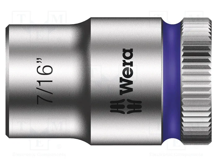 WERA Vaso de 6 ángulos HEX 7/16 de 3/8 pulgadas y 29 mm WERA Vaso de 6 ángulos HEX 7/16 de 3/8 pulgadas y 29 mm