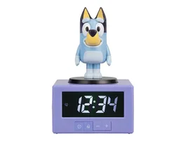 Wondee Despertador Bluey Icon con Luces y Canción - Figurita, Luz Nocturna y Función de Alarma, 15.6 cm, para Niños