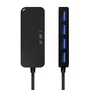 Aisens Hub USB 3.0 A106-0713 con 4 Puertos Tipo A, Negro