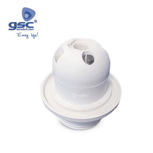 GSC Evolution Portalamparas Termoplastico + Arandela E27 Blanco GSC Evolution Portalamparas Termoplastico + Arandela E27 Blanco