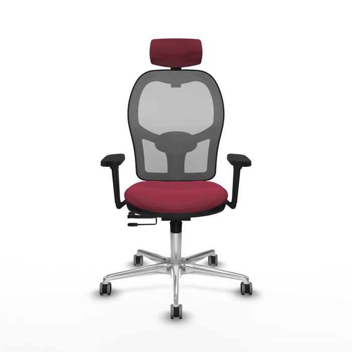 PIQUERAS Y CRESPO Silla de oficina Jorquera con mecanismo Sincro/Traslack, Granate y Gris PIQUERAS Y CRESPO Silla de oficina Jorquera con mecanismo Sincro/Traslack, Granate y Gris