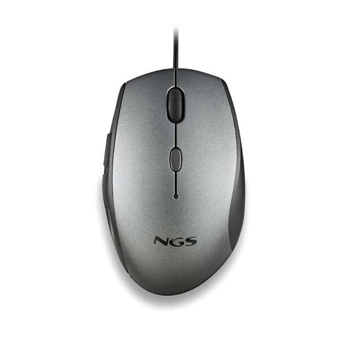 NGS Moth Gray Ratón Ergonómico Gris