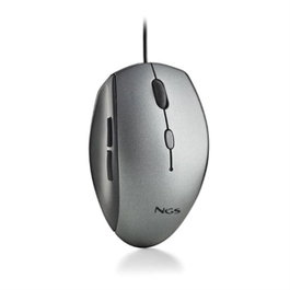 NGS Moth Gray Ratón Ergonómico Gris