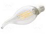 TOSHIBA Bombilla LED CF35 Filamento E14 4.5W 2700K (Cálida), Ahorro Energético
