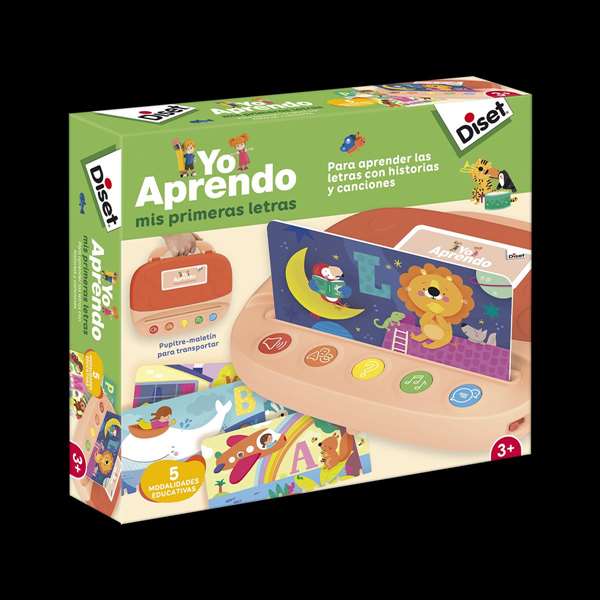 Diset Juego Educativo Yo Aprendo las Letras - Maletín con Sonido y 14 Láminas - Para Niños de 2 Años en Adelante
