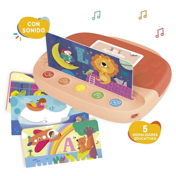 Diset Juego Educativo Yo Aprendo las Letras - Maletín con Sonido y 14 Láminas - Para Niños de 2 Años en Adelante