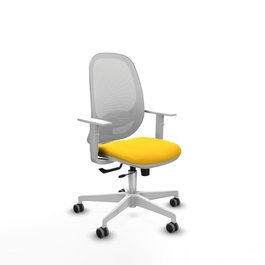 PIQUERAS Y CRESPO Silla de oficina Cilanco Amarillo y Blanco