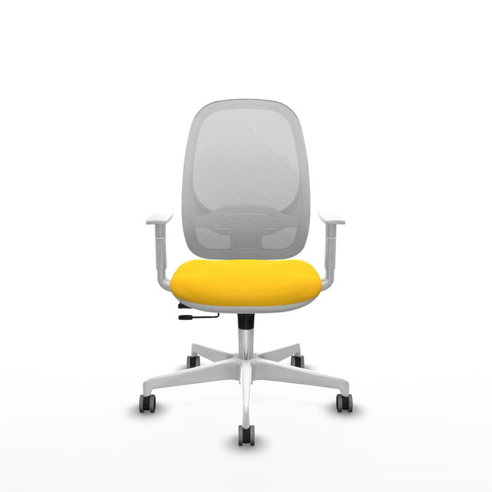 PIQUERAS Y CRESPO Silla de oficina Cilanco Amarillo y Blanco