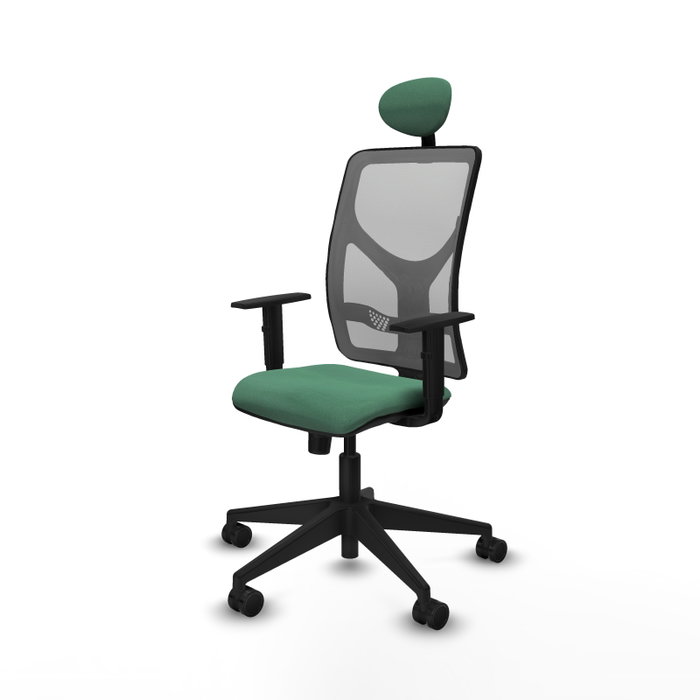 PIQUERAS Y CRESPO Silla de oficina Motilla con mecanismo Sincro Verde esmeralda y Gris PIQUERAS Y CRESPO Silla de oficina Motilla con mecanismo Sincro Verde esmeralda y Gris