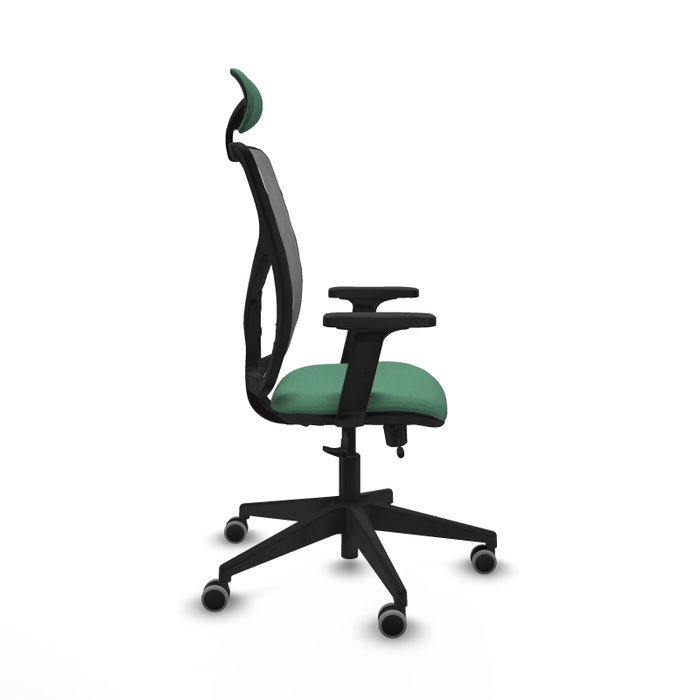 PIQUERAS Y CRESPO Silla de oficina Motilla con mecanismo Sincro/Traslack Verde esmeralda