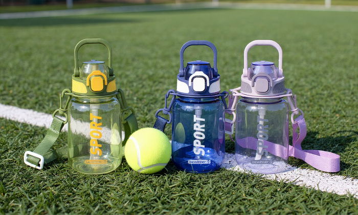 Inde Botella de Agua Sport 600 ml con Colgador, 8.9 x 17.3 x 9.5 cm (12 Unidades)