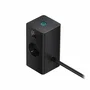 Baseus PowerCombo - Multiconector de enchufe con 2 tomas, 1 USB-A y 1 USB-C, carga rápida 65W, protección, cable 0.8m, color negro