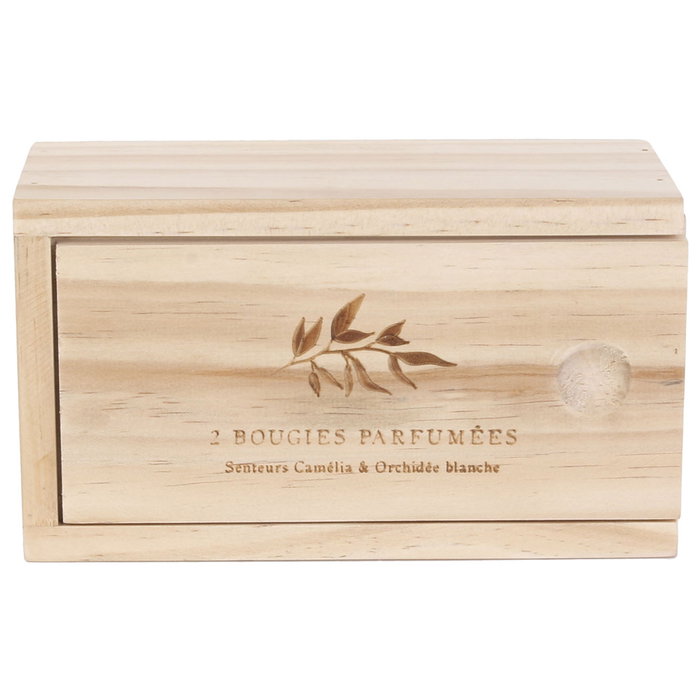Home Deco Factory Set de 2 Velas de Flores Primaverales y Orquídea Blanca Home Deco Factory Set de 2 Velas de Flores Primaverales y Orquídea Blanca
