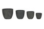 Macetero DKD Home Decor Gris 44.5 x 41 x 44.5 cm Set de 4