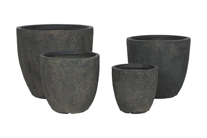 Macetero DKD Home Decor Gris 44.5 x 41 x 44.5 cm Set de 4