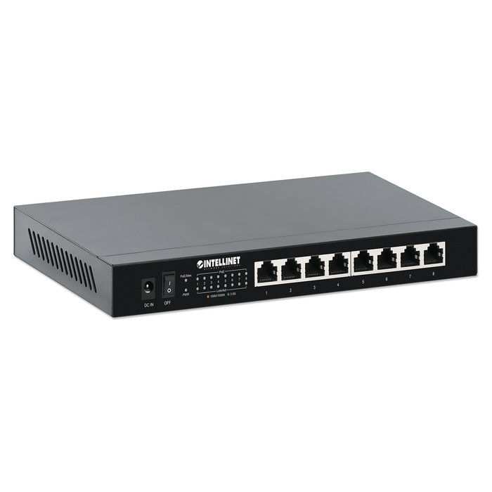 Intellinet Switch 8 Puertos 2.5G Ethernet PoE+ 100W 561938, No Administrado, 8x 10/100/1000/2500 Mbit/s PSE, Montaje Pared Opcional