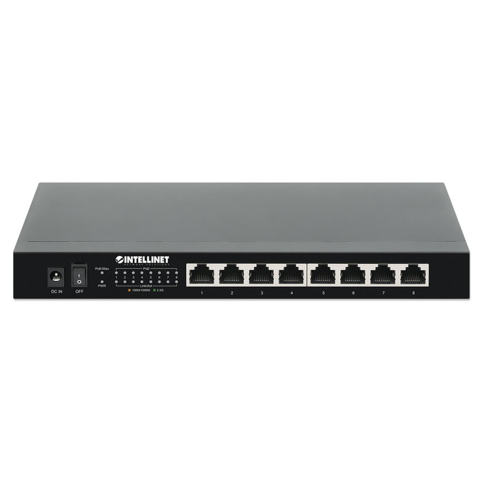 Intellinet Switch 8 Puertos 2.5G Ethernet PoE+ 100W 561938, No Administrado, 8x 10/100/1000/2500 Mbit/s PSE, Montaje Pared Opcional