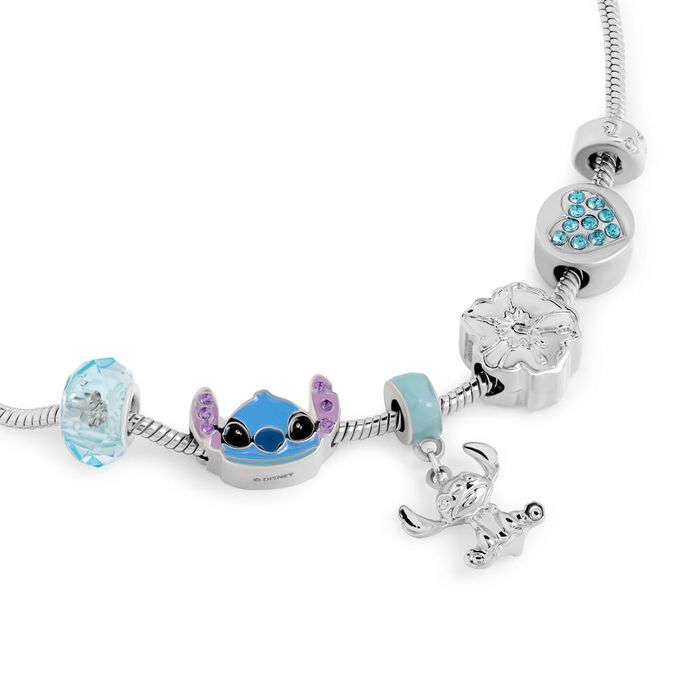 PEERS HARDY Pulsera charm Stitch Disney Plata Bañada en Plata