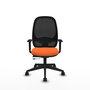 PIQUERAS Y CRESPO Silla de oficina Cilanco Naranja y Negro