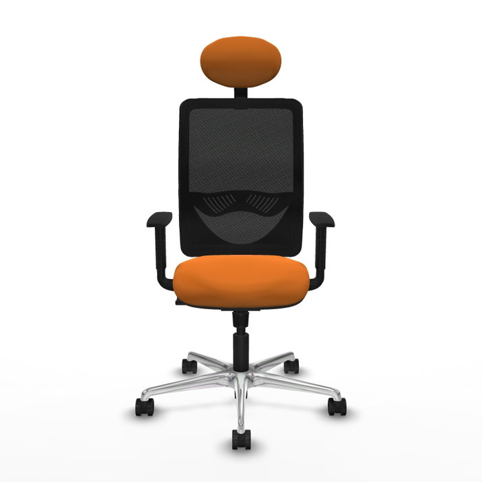 PIQUERAS Y CRESPO Silla de oficina Zulema con mecanismo Sincro, Naranja y Negro PIQUERAS Y CRESPO Silla de oficina Zulema con mecanismo Sincro, Naranja y Negro