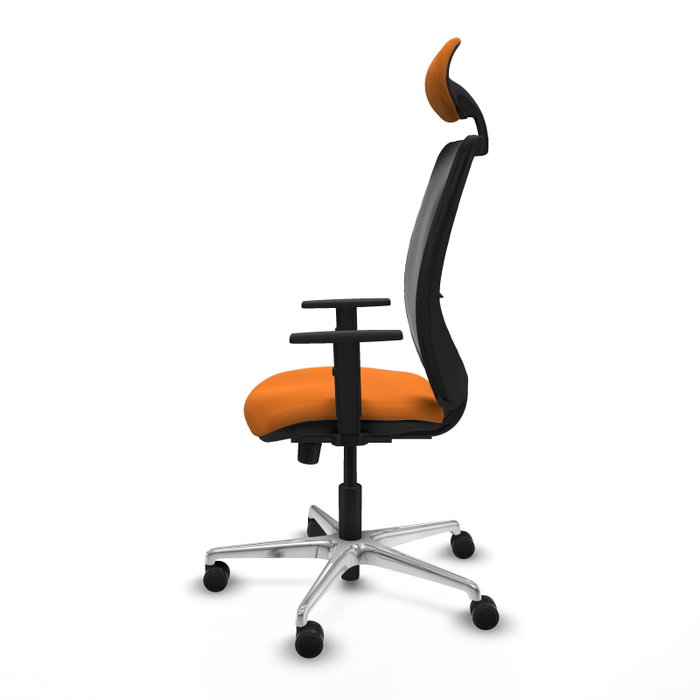 PIQUERAS Y CRESPO Silla de oficina Zulema con mecanismo Sincro, Naranja y Negro PIQUERAS Y CRESPO Silla de oficina Zulema con mecanismo Sincro, Naranja y Negro
