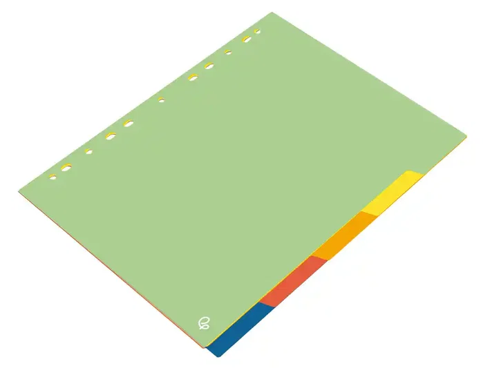 Liderpapel Juego de 5 Separadores A4 Multitaladro 500 Micras