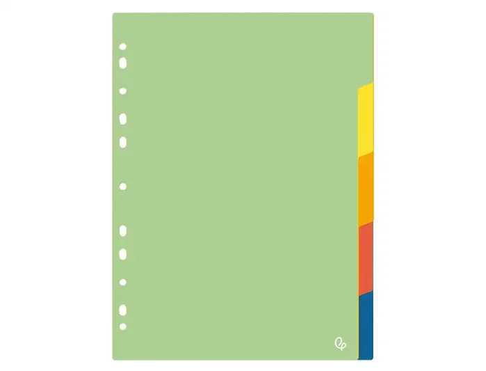 Liderpapel Juego de 5 Separadores A4 Multitaladro 500 Micras