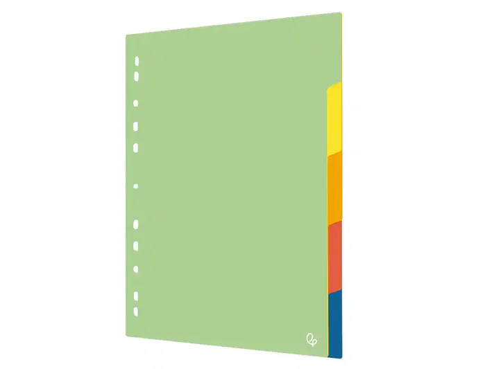 Liderpapel Juego de 5 Separadores A4 Multitaladro 500 Micras
