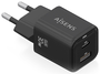 Aisens Cargador GaN 30W con 1x USB-C PD 3.0 y 1x USB-A QC 3.0, Negro