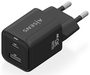 Aisens Cargador GaN 30W con 1x USB-C PD 3.0 y 1x USB-A QC 3.0, Negro