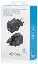 Aisens Cargador GaN 30W con 1x USB-C PD 3.0 y 1x USB-A QC 3.0, Negro