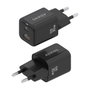 Aisens Cargador GaN 30W con 1x USB-C PD 3.0 y 1x USB-A QC 3.0, Negro