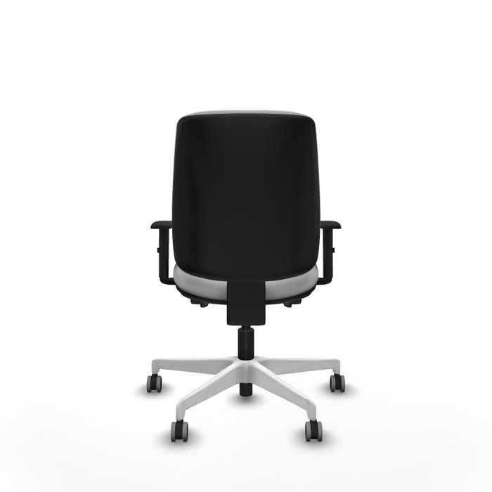 Silla de oficina Alares con mecanismo Sincro/Traslack tapizada con Tela color Gris claro. Equipada con Base poliamida blanca, Brazos 1D y Ruedas 65 mm parqué Silla de oficina Alares con mecanismo Sincro/Traslack tapizada con Tela color Gris claro. Equipada con Base poliamida blanca, Brazos 1D y Ruedas 65 mm parqué