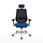 PIQUERAS Y CRESPO Silla de oficina Mardos con mecanismo Sincro/Traslack Azul y Negro