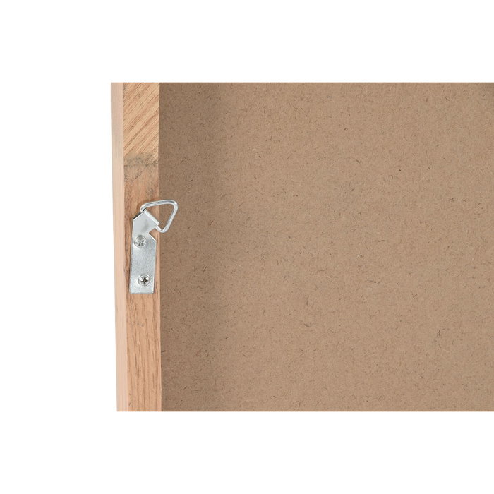 DKD Home Decor Espejo de Madera de Roble Natural 60x60 cm DKD Home Decor Espejo de Madera de Roble Natural 60x60 cm