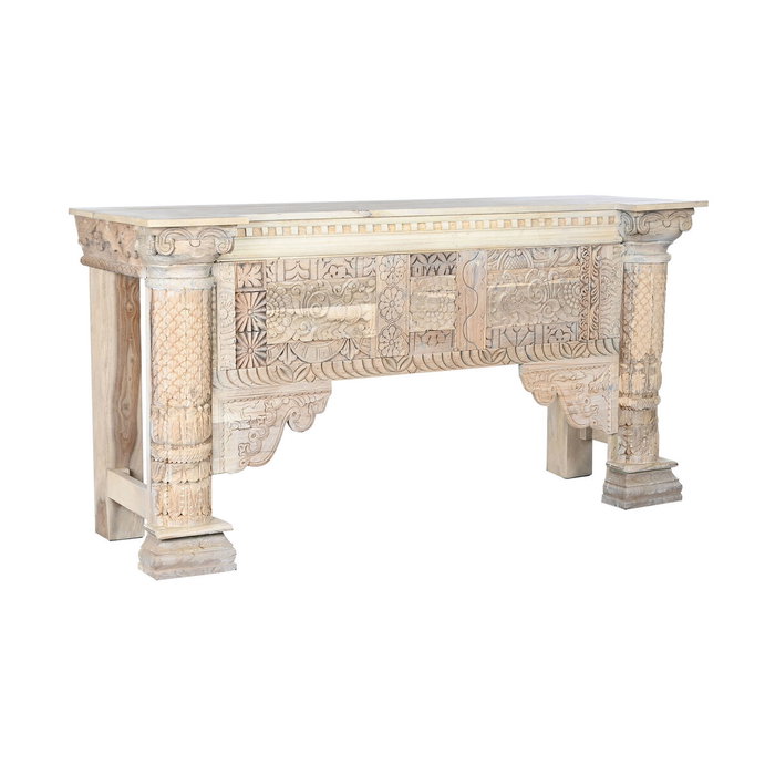 DKD Home Decor Consola de Mango 182x54x91 Envejecido Blanco DKD Home Decor Consola de Mango 182x54x91 Envejecido Blanco