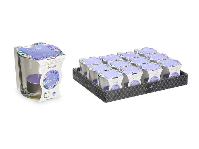 Acorde Portavela Tealight Lavanda 6 Horas 7x7x7 cm (Set de 12)