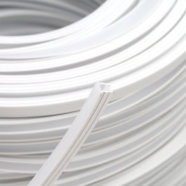 Perfil de Silicona IP65 para Tiras LED 10x10mm para Tiras de 6mm Rollo 100 Metros