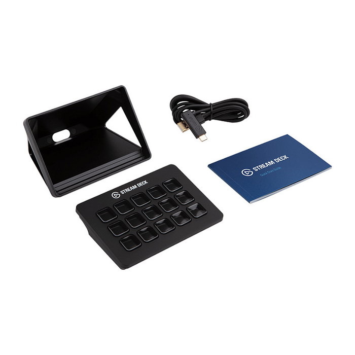 Elgato Stream Deck MK.2 Negro, 15 Botones LCD Programables, USB-C, para Windows/Mac, Incluye Soporte y Cable USB, Dimensiones: 118 mm * 84 mm * 25 mm