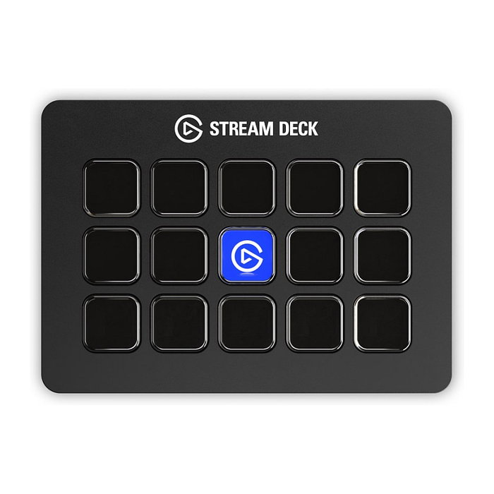 Elgato Stream Deck MK.2 Negro, 15 Botones LCD Programables, USB-C, para Windows/Mac, Incluye Soporte y Cable USB, Dimensiones: 118 mm * 84 mm * 25 mm