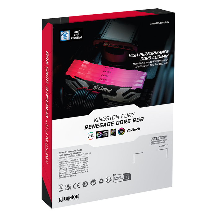 Kingston FURY Renegade RGB 48GB 8400MT/s DDR5 CL40 CUDIMM Kit de 2 Silver