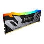 Kingston Memoria RAM DDR5 48GB (2x24GB) 8400MT/s CL40 Fury Renegade RGB Silver XMP Kit KF584CU40RSAK2-48