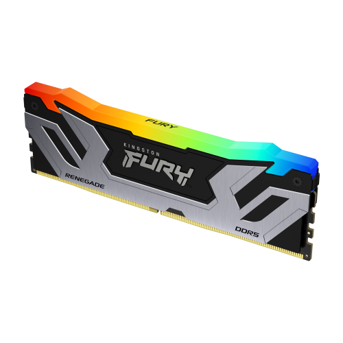Kingston Memoria RAM DDR5 48GB (2x24GB) 8400MT/s CL40 Fury Renegade RGB Silver XMP Kit KF584CU40RSAK2-48