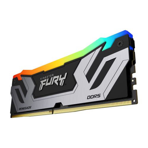 Kingston Memoria RAM DDR5 48GB (2x24GB) 8400MT/s CL40 Fury Renegade RGB Silver XMP Kit KF584CU40RSAK2-48