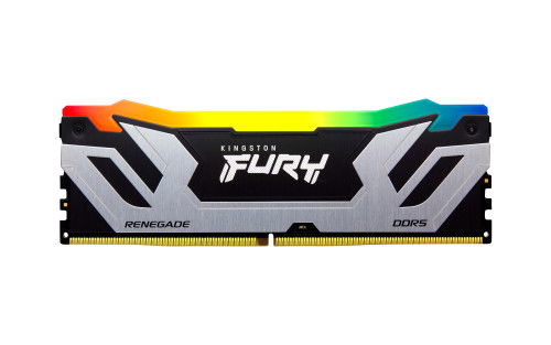 Kingston Memoria RAM DDR5 48GB (2x24GB) 8400MT/s CL40 Fury Renegade RGB Silver XMP Kit KF584CU40RSAK2-48