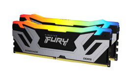 Kingston Memoria RAM DDR5 48GB (2x24GB) 8400MT/s CL40 Fury Renegade RGB Silver XMP Kit KF584CU40RSAK2-48