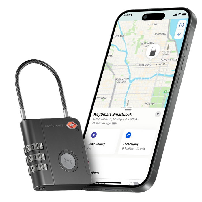 KeySmart Travel Smartlock with Find My Negro KeySmart Travel Smartlock with Find My Negro