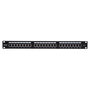 Intellinet Patchpanel Cat6a FTP 24 Puertos 1U Negro, 1HE, Montaje Rack, Blindado F/UTP, 90° Punch-Down