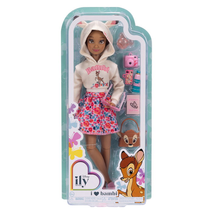 JAKKS PACIFIC Muñeca Fashion Doll Bambi Disney ily 4Ever 25cm con Accesorios