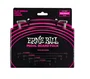 Ernieball Cable Patch Flat Ribbon Pedalera Negro - Multipack de 10 Cables (2 x 3", 4 x 6", 2 x 12" & 2 x 24")